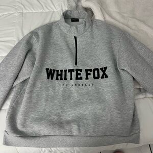 White Fox Gray Zip-Up Jacket
